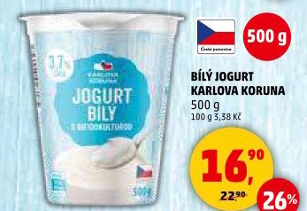 Bílý jogurt Karlova Koruna