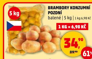 Brambory konzumní pozdní