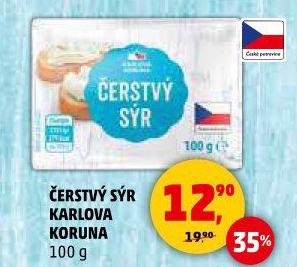 Čerstvý sýr Karlova Koruna