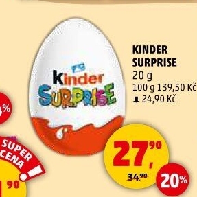Čokoládové vajíčko s překvapením Kinder Surprise