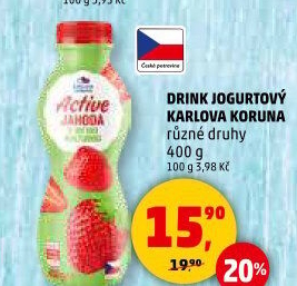 Jogurtový nápoj Karlova Koruna