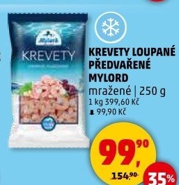 Krevety celé loupané mražené Mylord