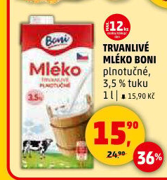 Mléko trvanlivé Boni - 3,5% plnotučné