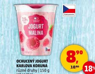 Ochucený jogurt Karlova Koruna