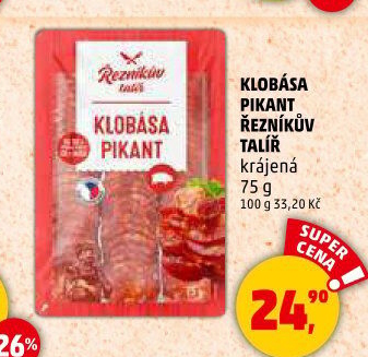 Pikantní klobása Řezníkův talíř