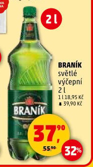 Pivo světlé výčepní 10° Braník