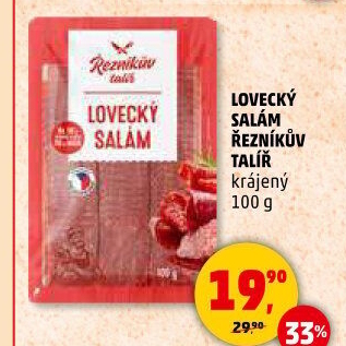 Salám lovecký Řezníkův talíř