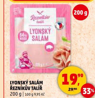 Salám lyonský Řezníkův talíř