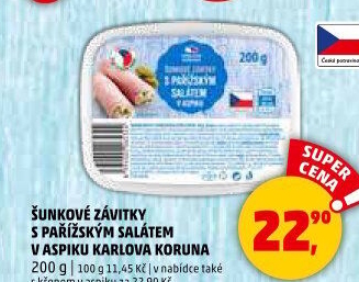 Šunkový závitek s křenem Karlova Koruna