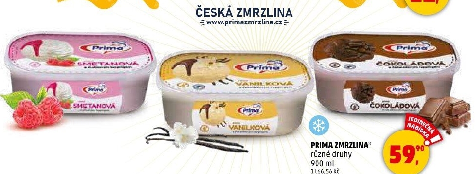 Zmrzlina ve vaničce Prima