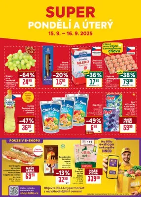 akční leták BILLA 10.9.2025-16.9.2025