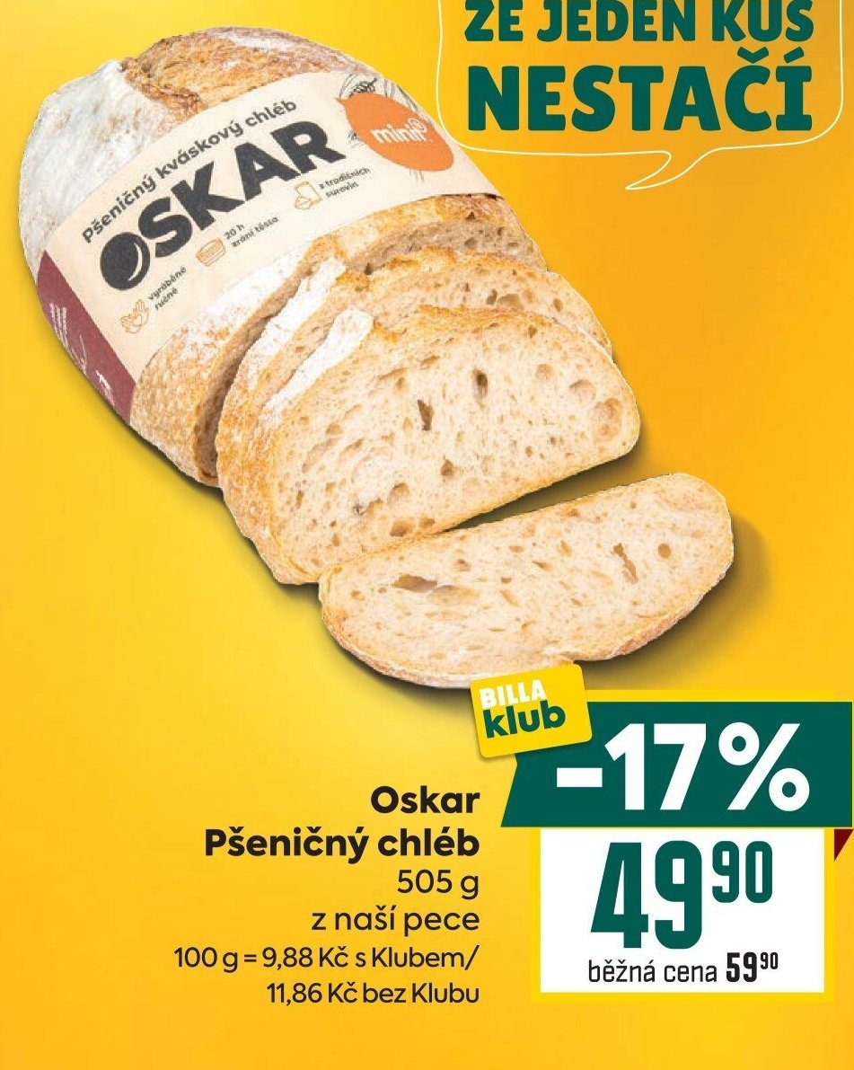 Oskar Pšeničný chléb 505 g