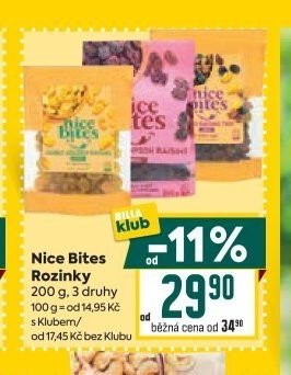 Nice Bites Rozinky 200 g