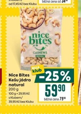 Nice Bites Kešu jádra natural 200 g