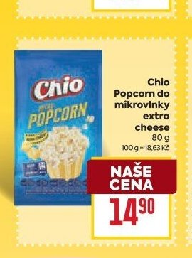 Chio Popcorn do mikrovlnky extra cheese 80 g