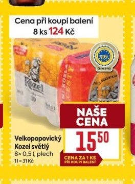 Velkopopovický Kozel světlý
