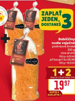 Polévkové nudle Babiččiny nudle