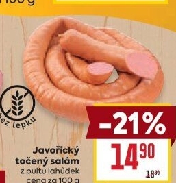 Salám javořický točený