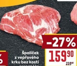 Špalíček z vepřového krku bez kosti