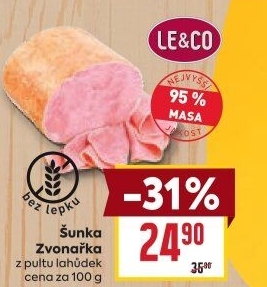 Šunka Zvonařka nejvyšší jakosti LE&
