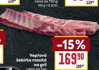 Žebra vepřová na gril