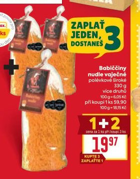 Babiččiny nudle vaječné polévkové široké