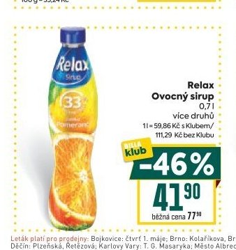 Relax Ovocný sirup