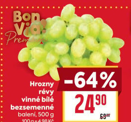 Hrozny bílé bezsemenné Billa Bonvia