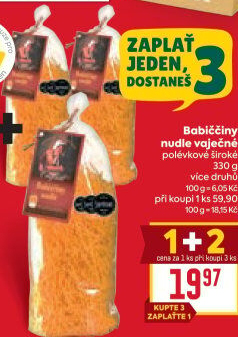 Polévkové nudle Babiččiny nudle