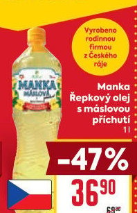Řepkový olej Manka máslová Fabio