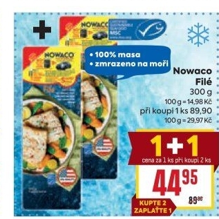 Rybí filé mražené Nowaco