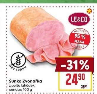 Šunka Zvonařka nejvyšší jakosti LE&