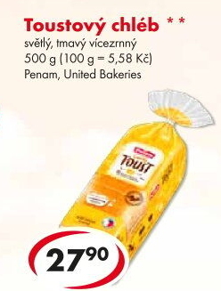 Toustový chléb Penam