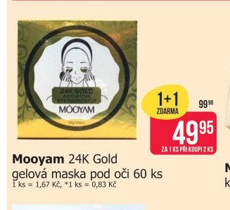 Mooyam 24K Gold gelová maska pod oči 60 ks
