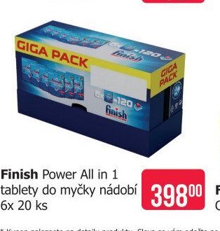 Finish Power All in 1 tablety do myčky nádobí 6x 20 ks