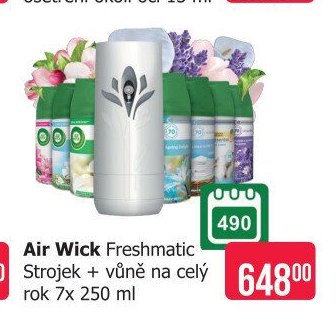Air Wick Freshmatic Strojek + vůně na celý rok 7x 250 ml