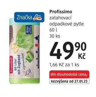 Profissimo zatahovací odpadkové pytle 60 l 30 ks