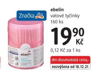 ebelin vatové tyčinky 160 ks