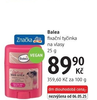 Fixační tyčinka na vlasy Balea