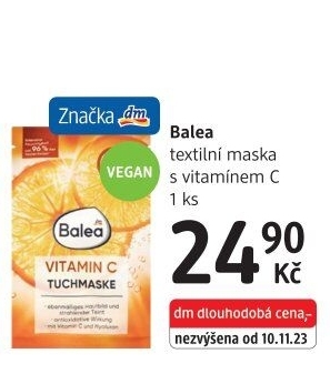 Maska pleťová textilní Balea