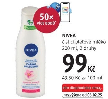 Mléko pleťové čisticí Nivea
