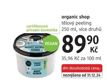 Tělový peeling Organic Shop