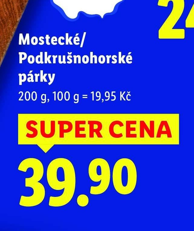 Mostecké/Podkrušnohorské párky
