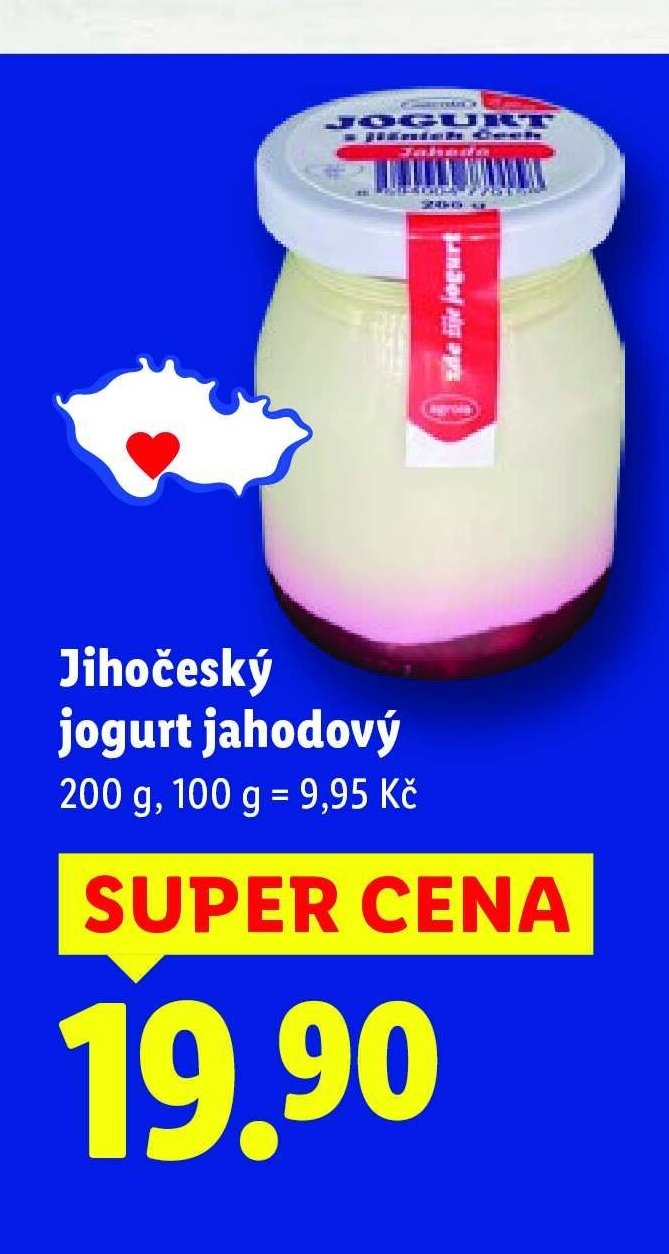 Jihočeský jogurt jahodový