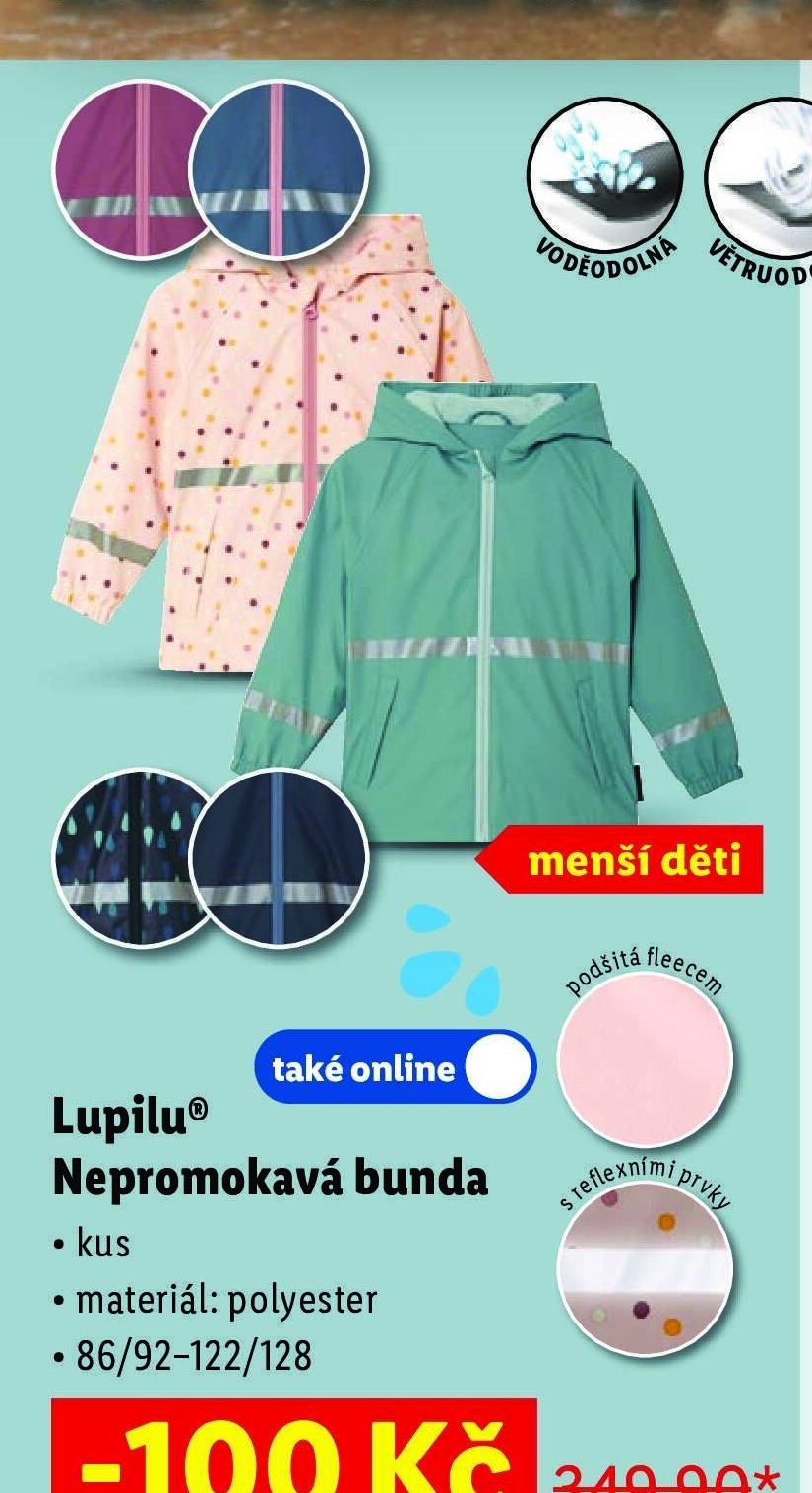 Lupilu Nepromokavá bunda