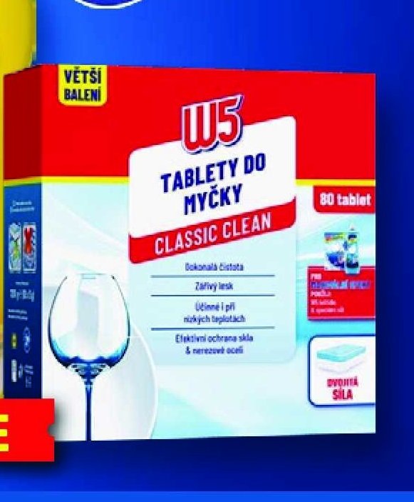 W5 Tablety do myčky Classic Clean