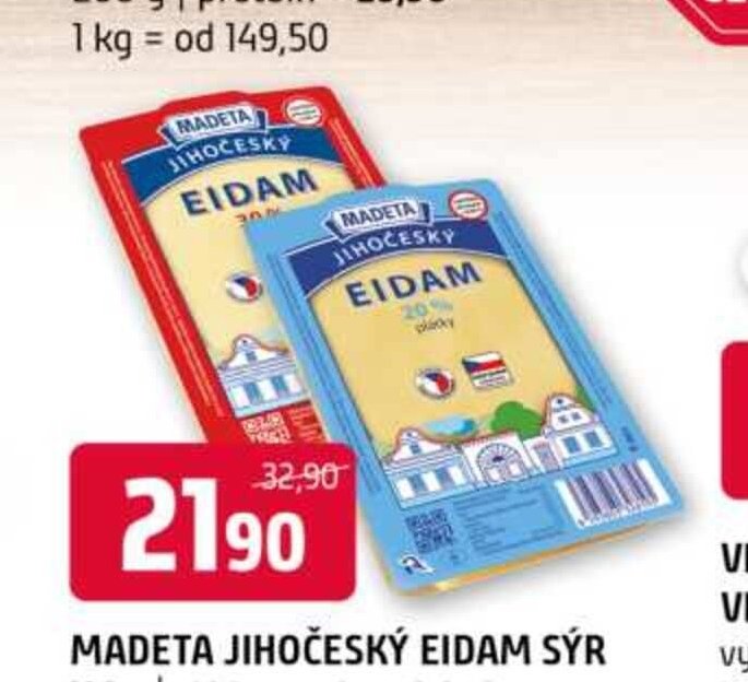 MADETA JIHOČESKÝ EIDAM SÝR