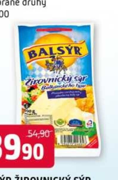BALSÝR ŽIROVNICKÝ SÝR BALKÁNSKÉHO TYPU