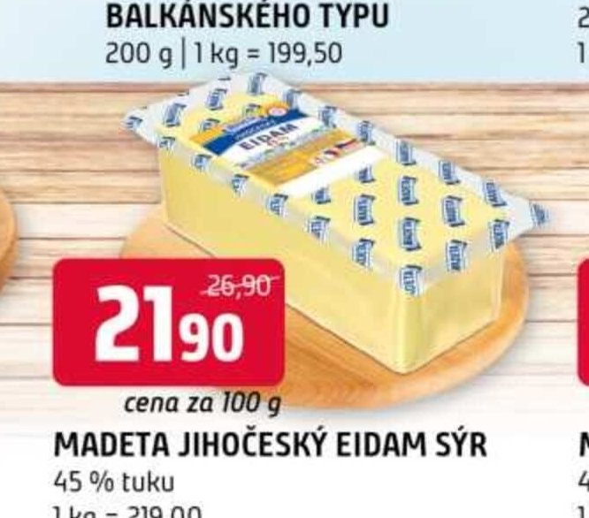 MADETA JIHOČESKÝ EIDAM SÝR