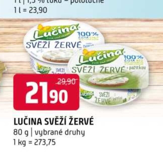 Lučina svěží žervé